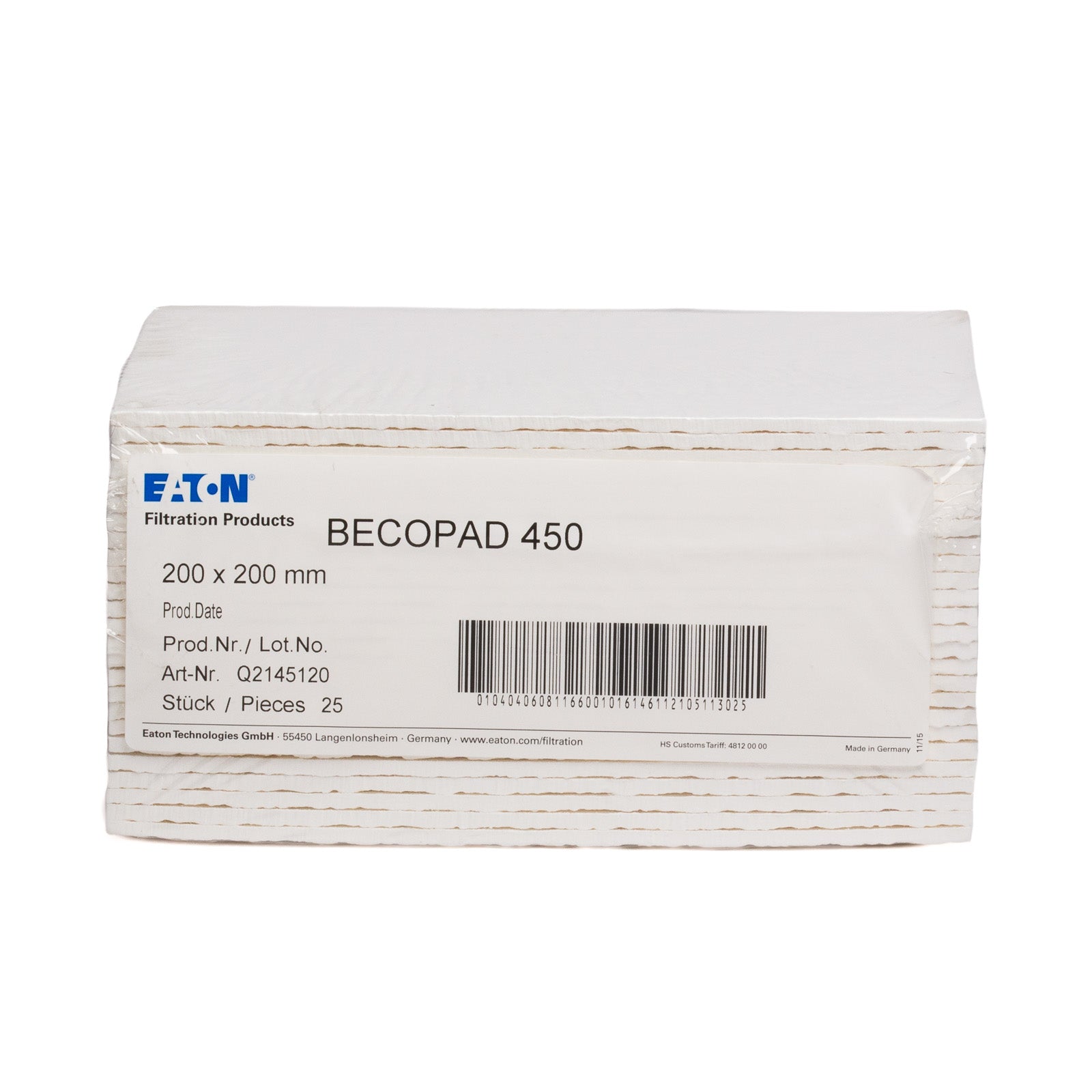 Strati Filtranti di Profondità BECOPAD 450 (20x20 cm) (1-2 μm) (25pz)