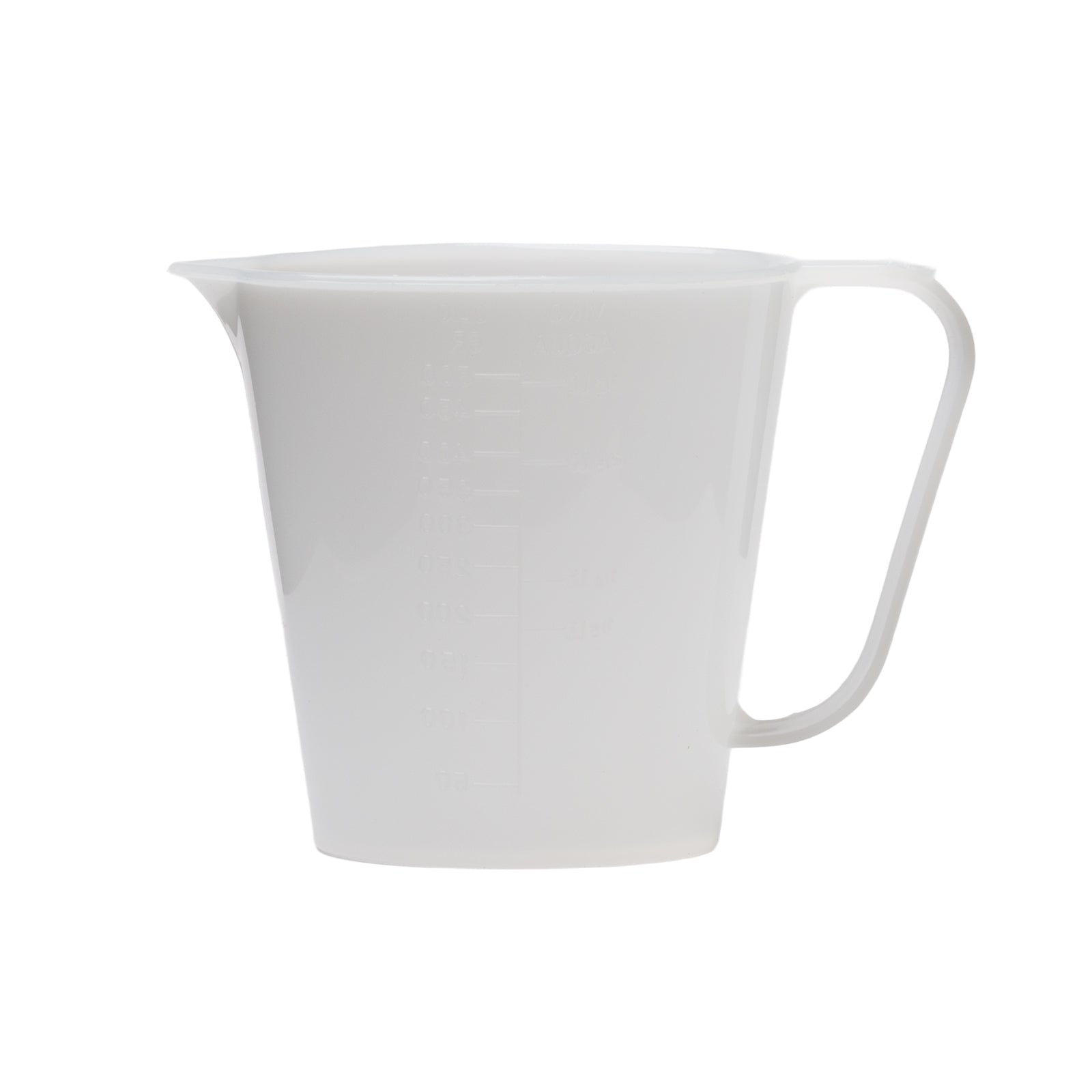 Caraffa Graduata con Beccuccio in Plastica Alimentare Bianca (0,5 Litri)