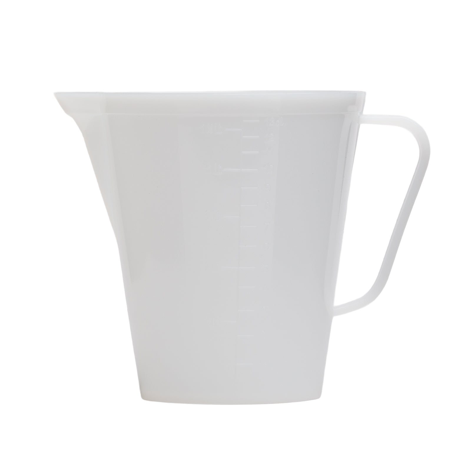 Caraffa Graduata con Beccuccio in Plastica Alimentare Bianca (1 Litro)