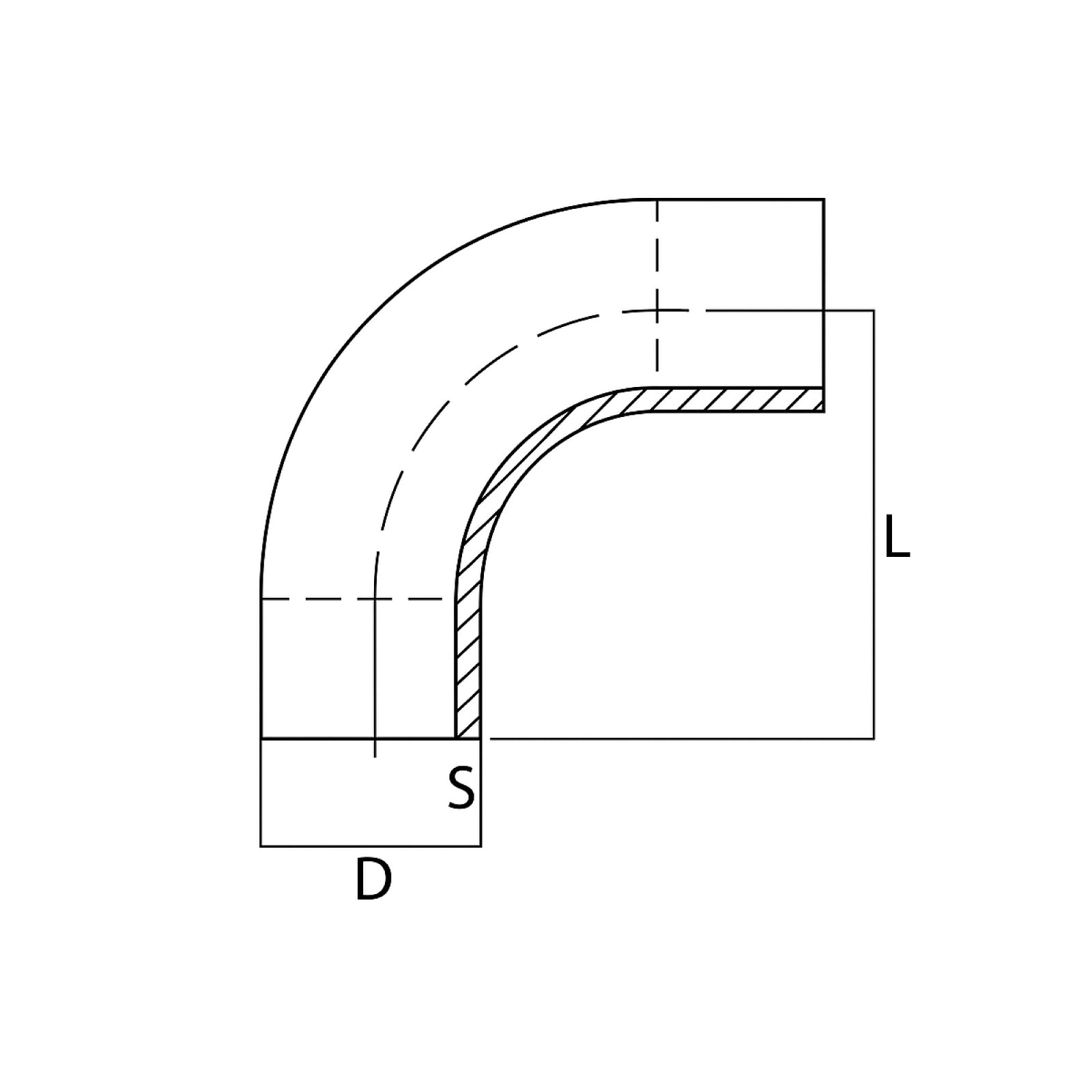 Curva INOX a 90° DIN 25 (a Mandrinare)