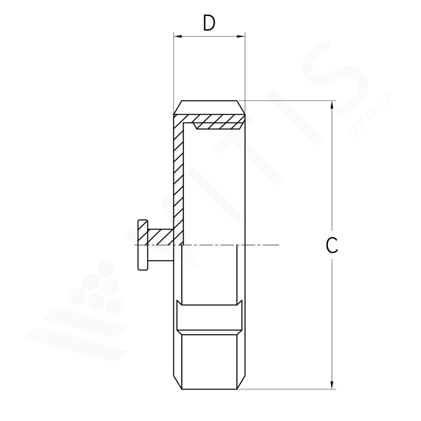Girella Cieca DIN 20 con Catenella