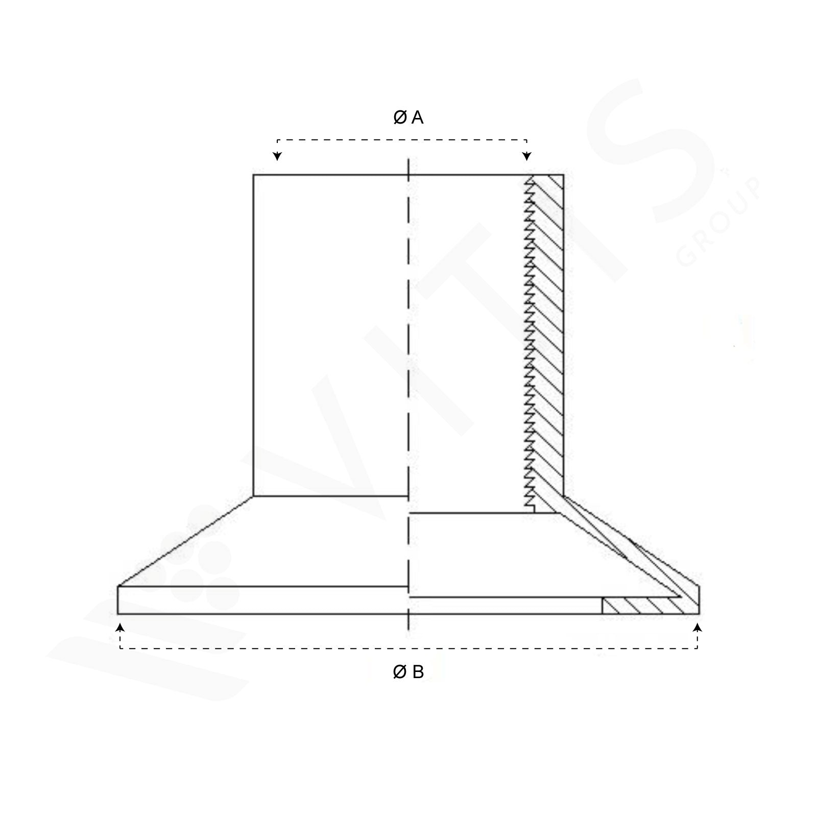 Riduzione Garolla 50 x GAS 1" Femmina