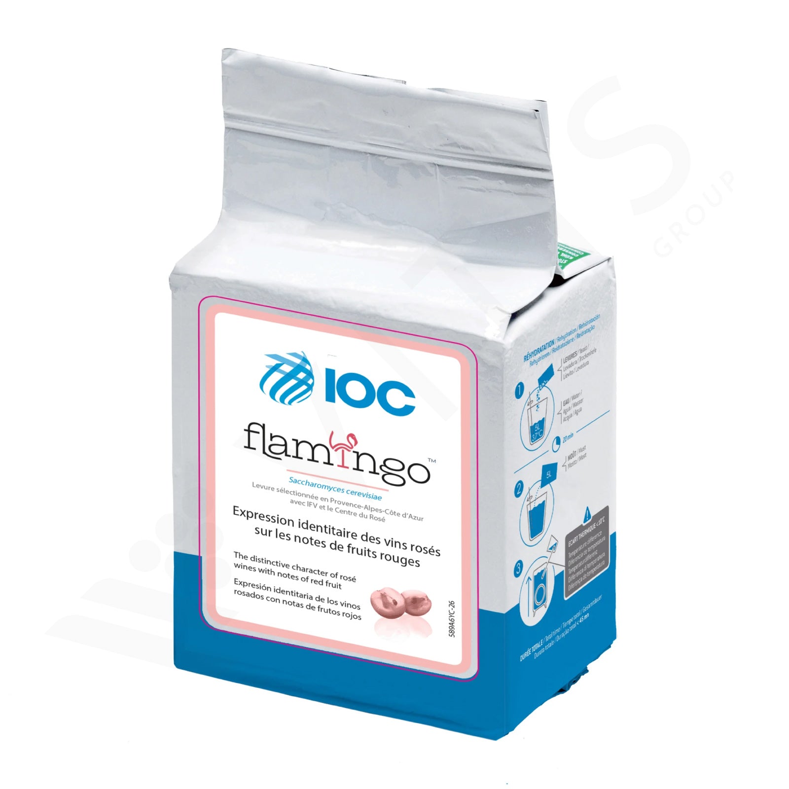 IOC FLAMINGO (0,5kg) - Lievito per Rosati Freschi, Fruttati e dal Colore Vivo