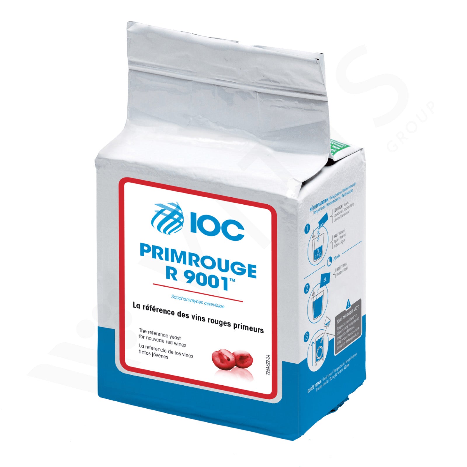 IOC PRIMROUGE R9001 (0,5kg) - Lievito per Vini Rossi Giovani, Fruttati e Morbidi