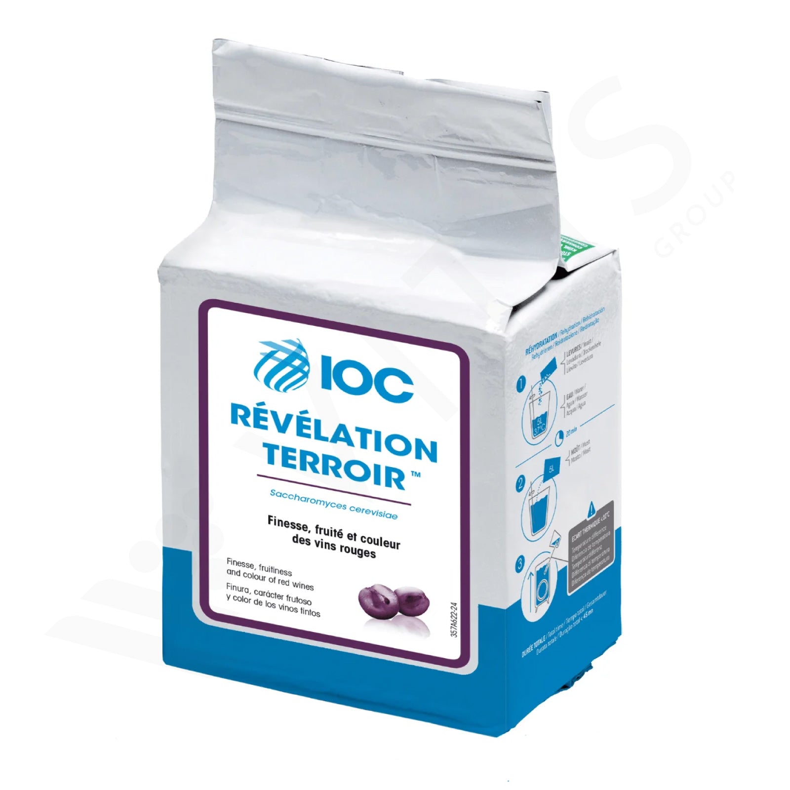 IOC REVELATION TERROIR (0,5kg) - Lievito per Vini Rossi Fruttati, Eleganti e dal Colore Intenso