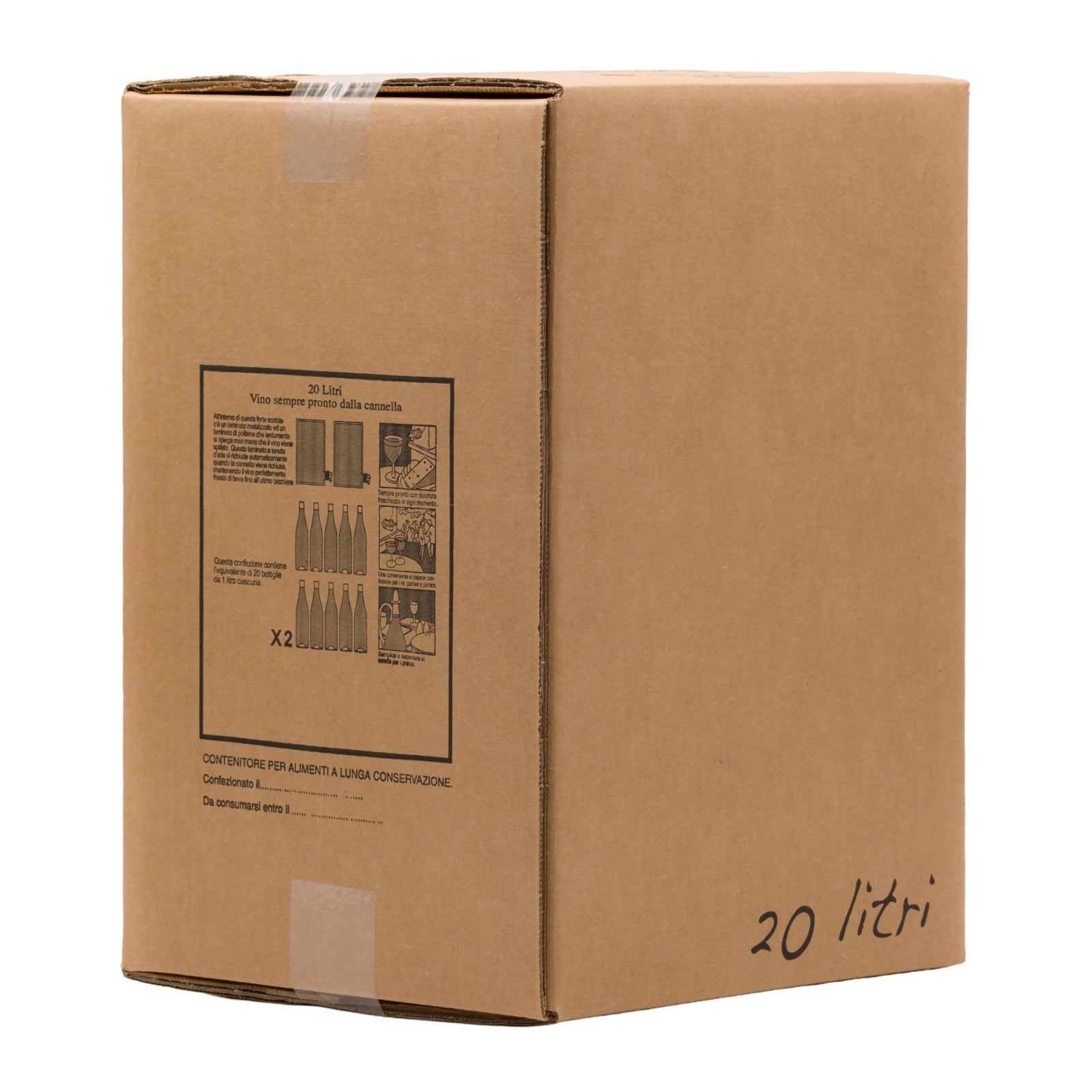 Scatola per Bag in Box 20 Litri - Avana Neutra (15pz)