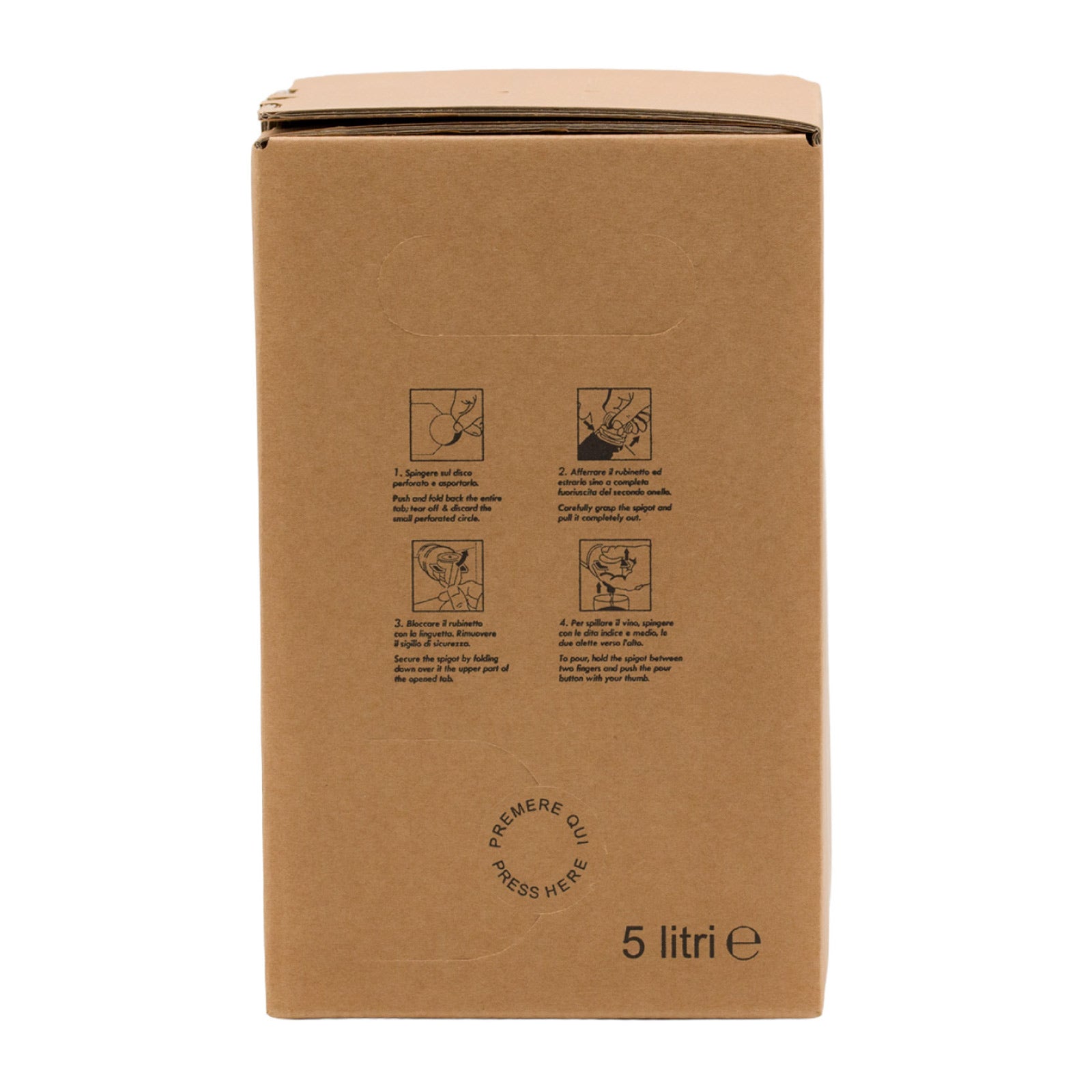 Scatola per Bag in Box 5 Litri - Avana Neutra (20pz)