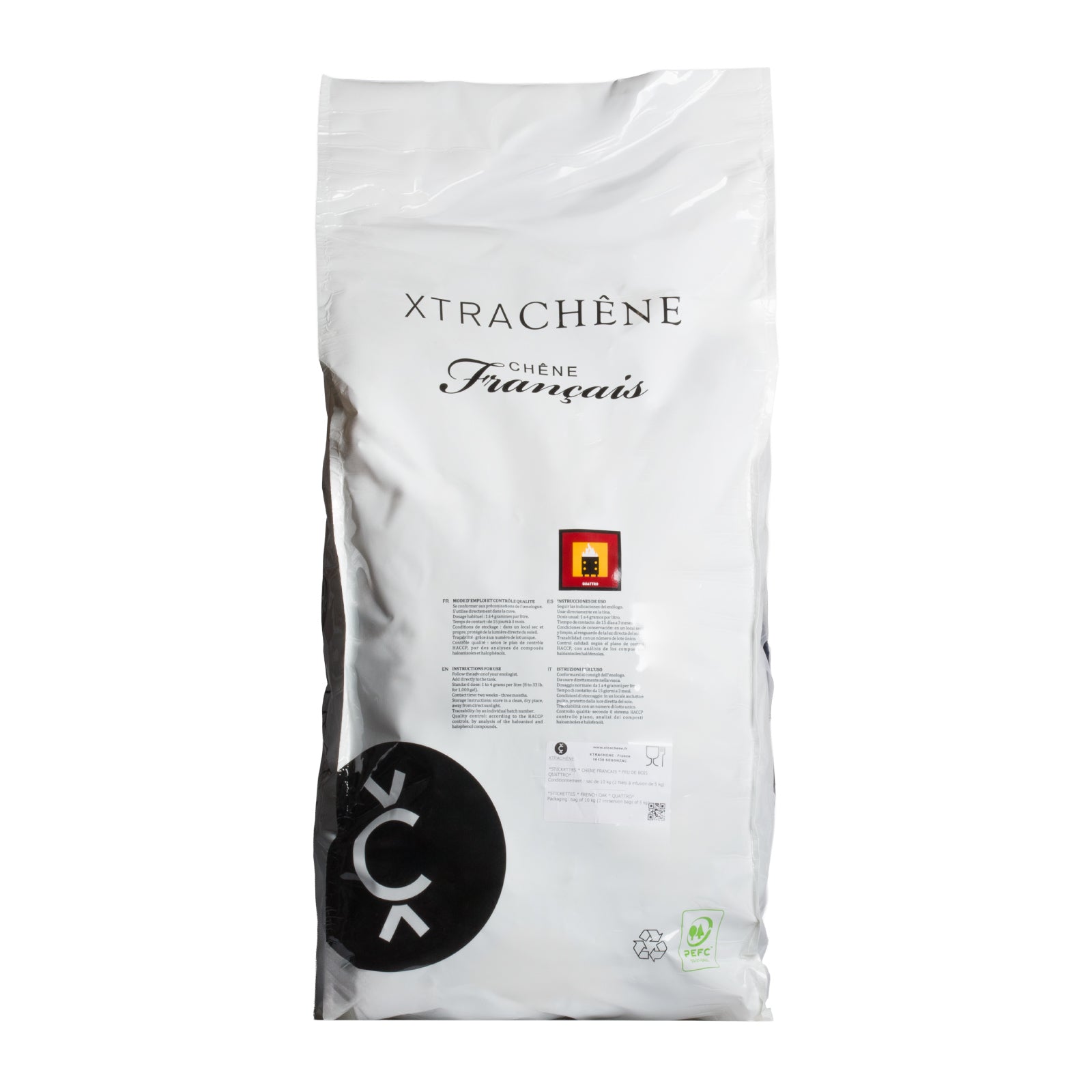 Stickettes XtraChene in Rovere Francese (Tostatura Quattro) - Sacco da 10kg