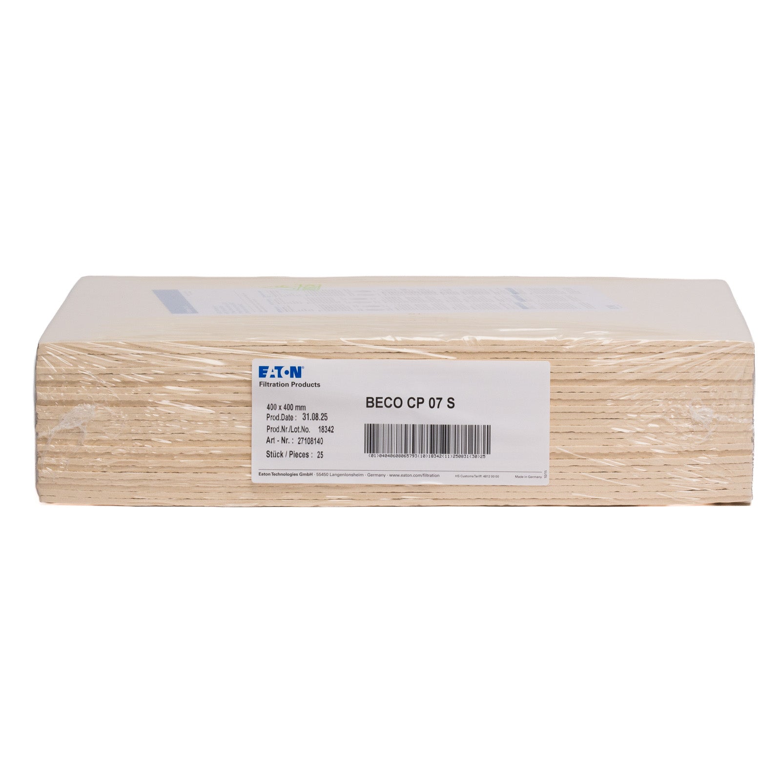 Strati Filtranti di Profondità BECO CP07S (40x40 cm) (15 μm) (25pz)