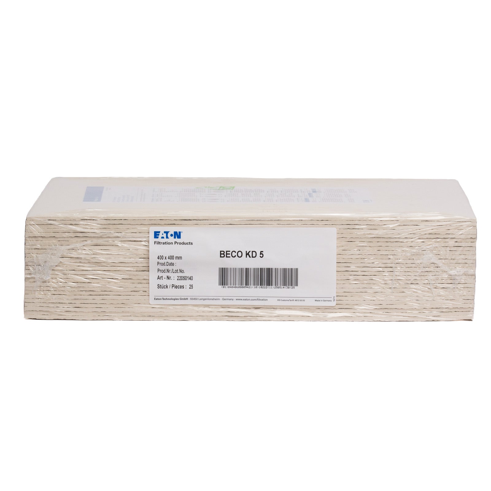 Strati Filtranti di Profondità BECO KD 5 (40x40 cm) (2,0 μm) (25pz)