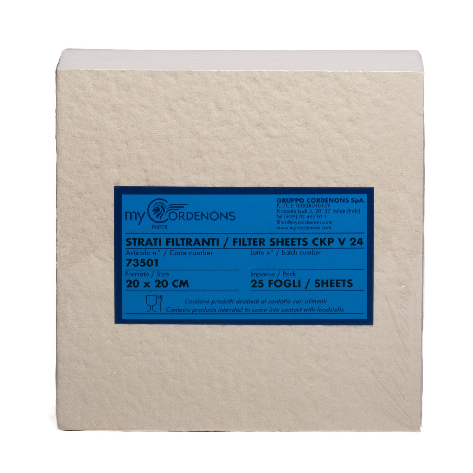 Strati Filtranti di Profondità CKP V24 (20x20 cm) (0,5 μm) (25pz)