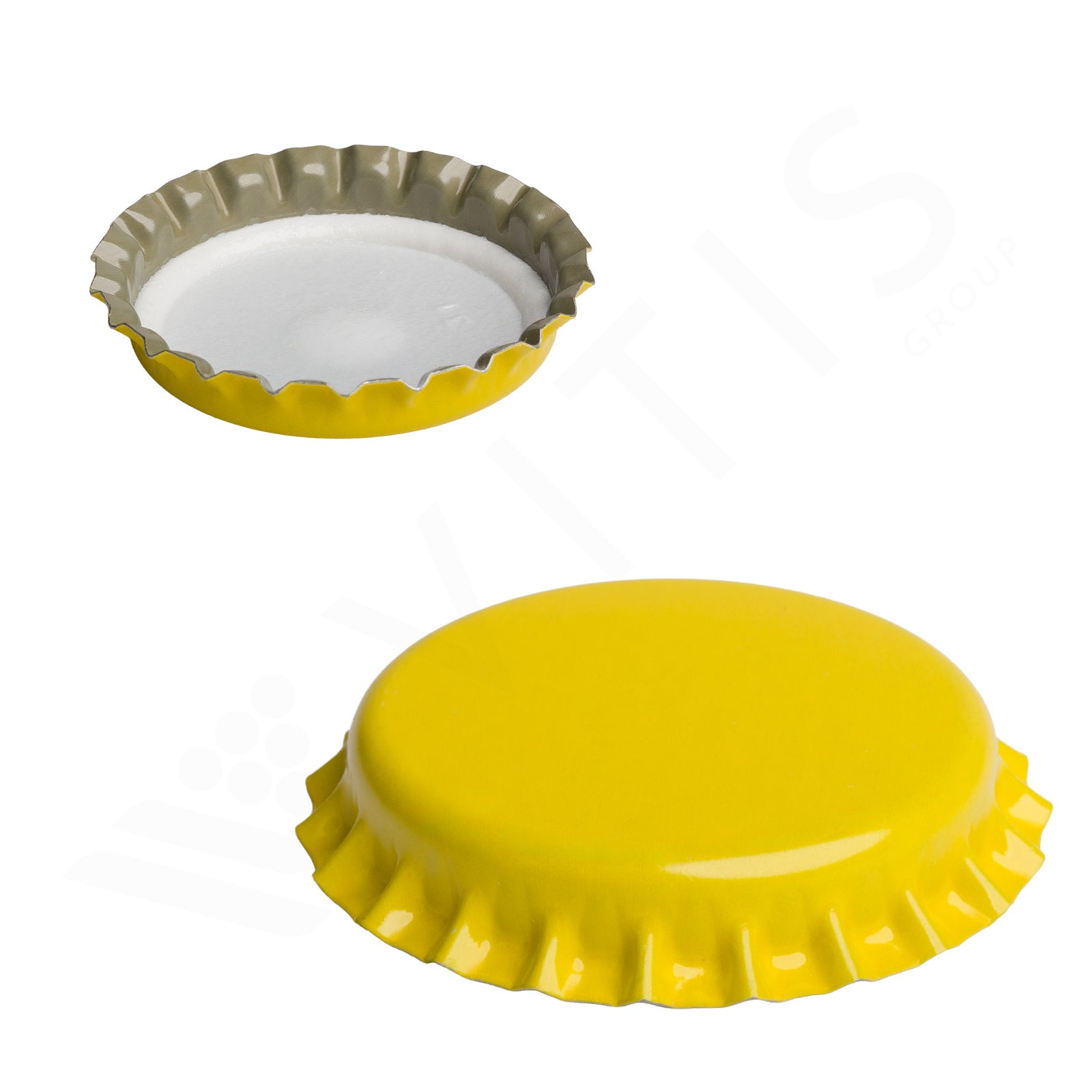 Tappo a Corona Giallo Ø 29 mm - Per Spumanti, Vini Frizzanti e Rifermentati (200 pz)
