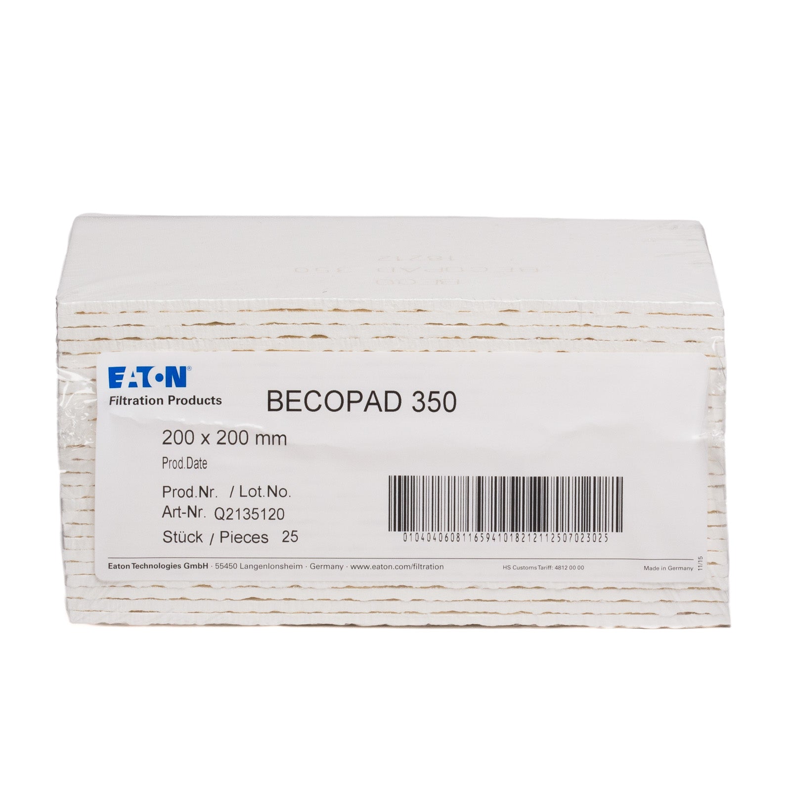 Strati Filtranti di Profondità BECOPAD 350 (20x20 cm) (0,7-1 μm) (25pz)
