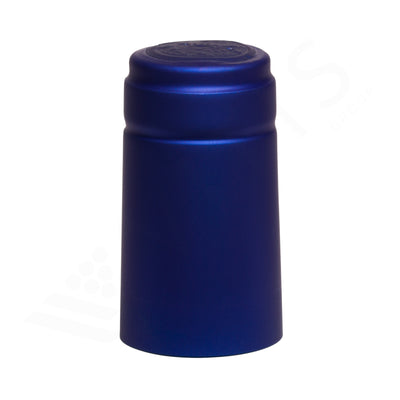 Capsule Termoretraibili PVC 31x55 mm Azzurro Metal per Bottiglie Vino (100pz)