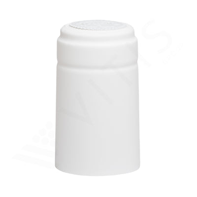 Capsule Termoretraibili PVC 31x55 mm Bianco Opaco per Bottiglie Vino (100pz)
