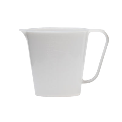 Caraffa Graduata con Beccuccio in Plastica Alimentare Bianca (0,5 Litri)