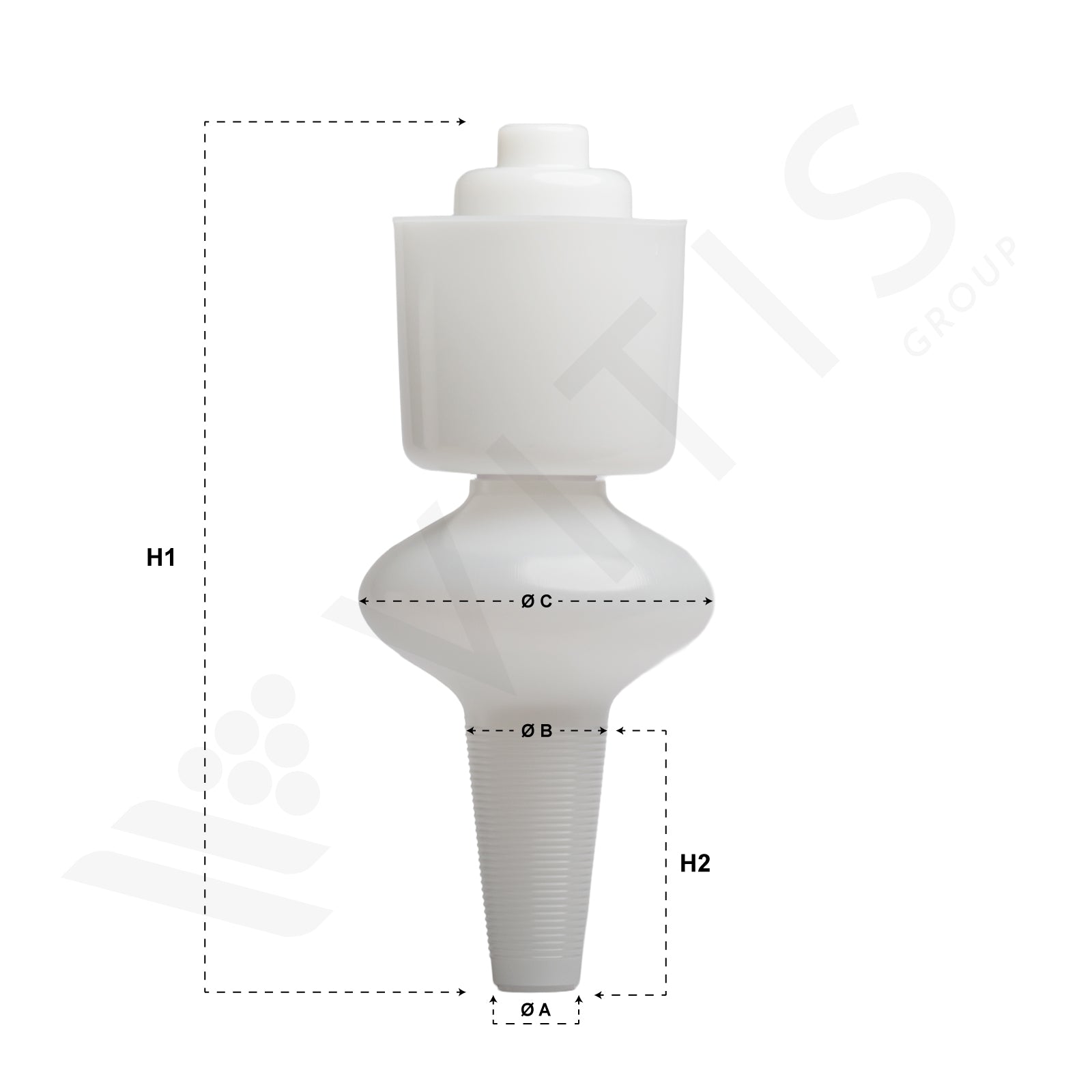 Colmatore "Bassotto" per Botti e Barrique (Attacco Conico 40-53 mm)