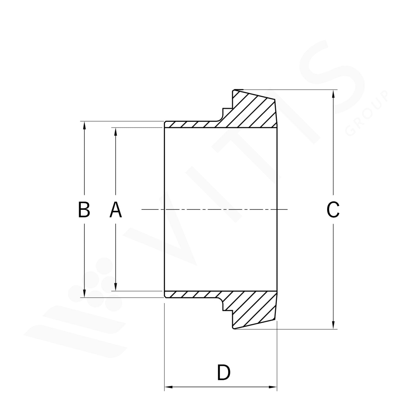 Raccordo DIN 15 Maschio (a Saldare)