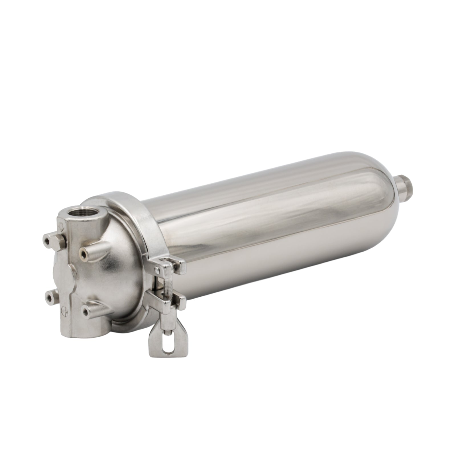 Filtro Housing INOX 10" AISI 316 per Microfiltrazione (Attacco GAS 3/4" - Cartucce DOE)