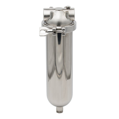 Filtro Housing INOX 10" AISI 316 per Microfiltrazione (Attacco GAS 3/4" - Cartucce DOE)