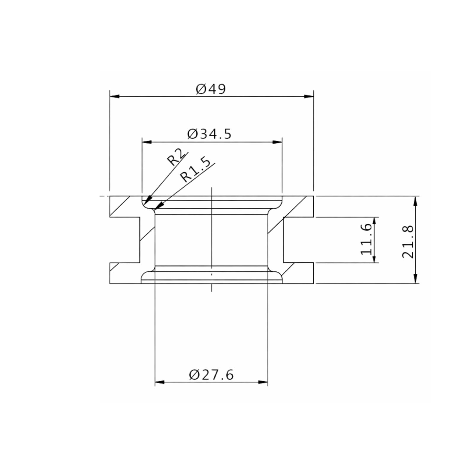 Guarnizione per Piastra Centrale Filtro 40x40 in Silicone Rosso Sterilizzabile (2pz)