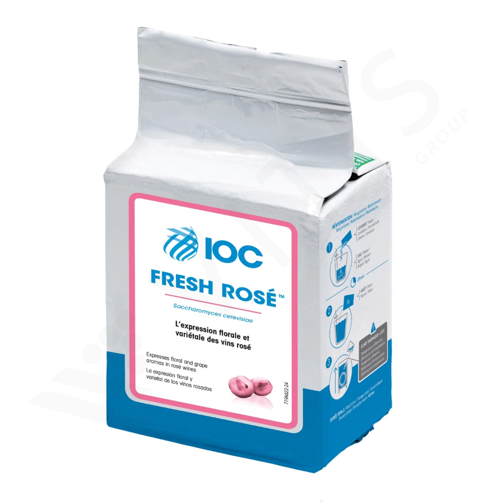 IOC FRESH ROSÉ (0,5kg) - Lievito per Vini Rosati Fruttati e Floreali