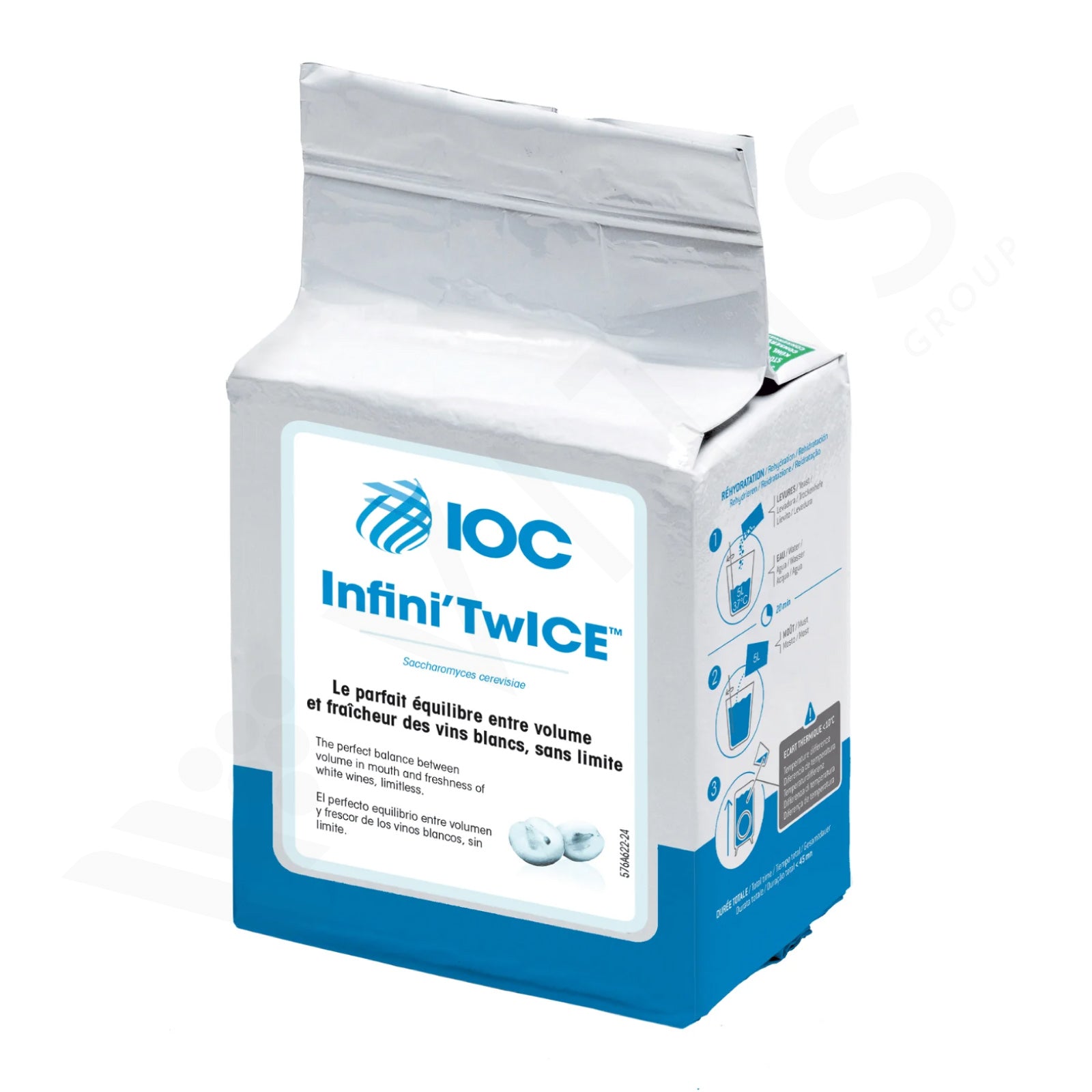 IOC INFINI'TwICE (0,5kg) - Lievito per Vini Bianchi Freschi, Complessi ed Equilibrati