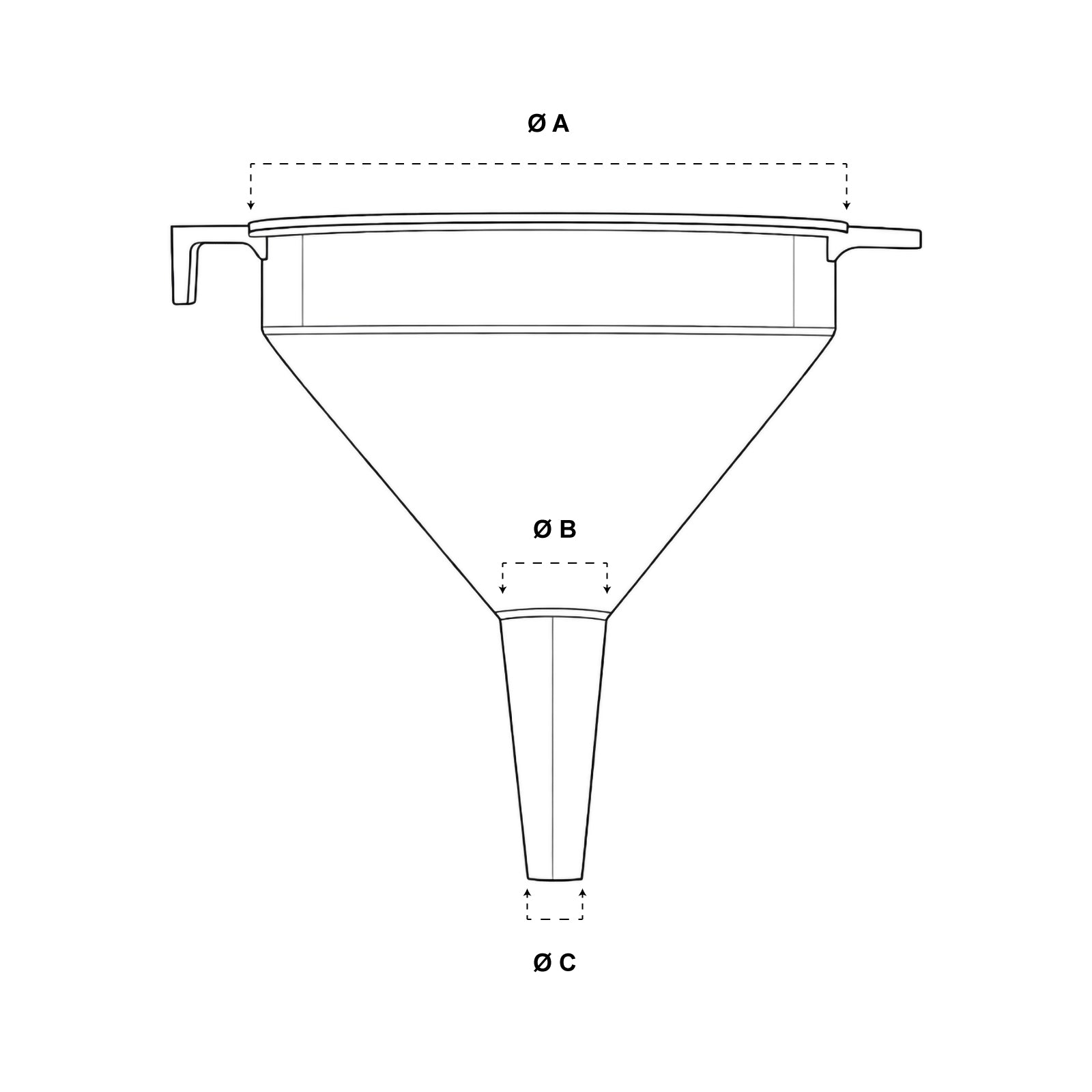 Imbuto per Travaso in Plastica Alimentare con Filtro (Ø 25 cm)