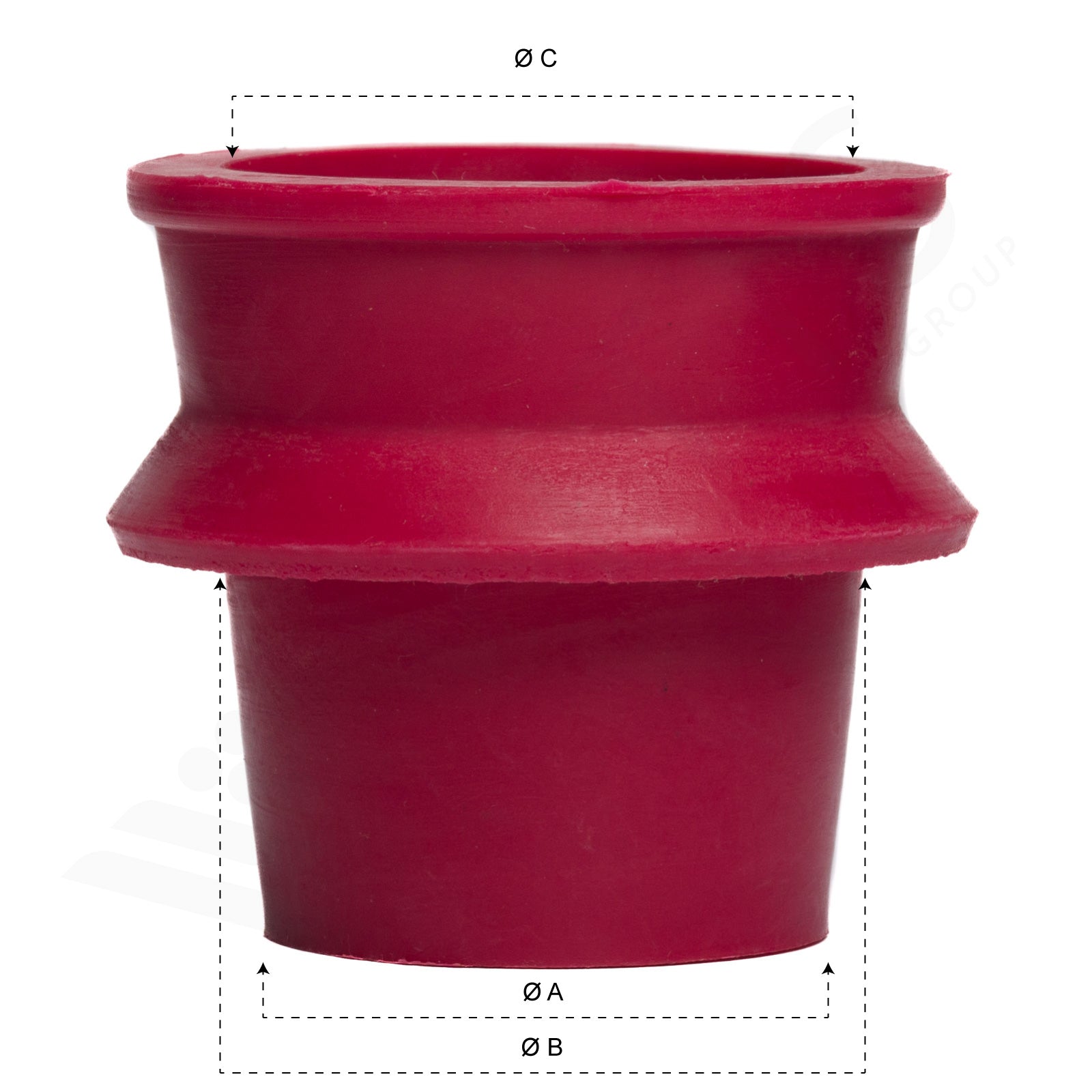 Cono in Gomma Rossa per Portacolmatore con Ghiera