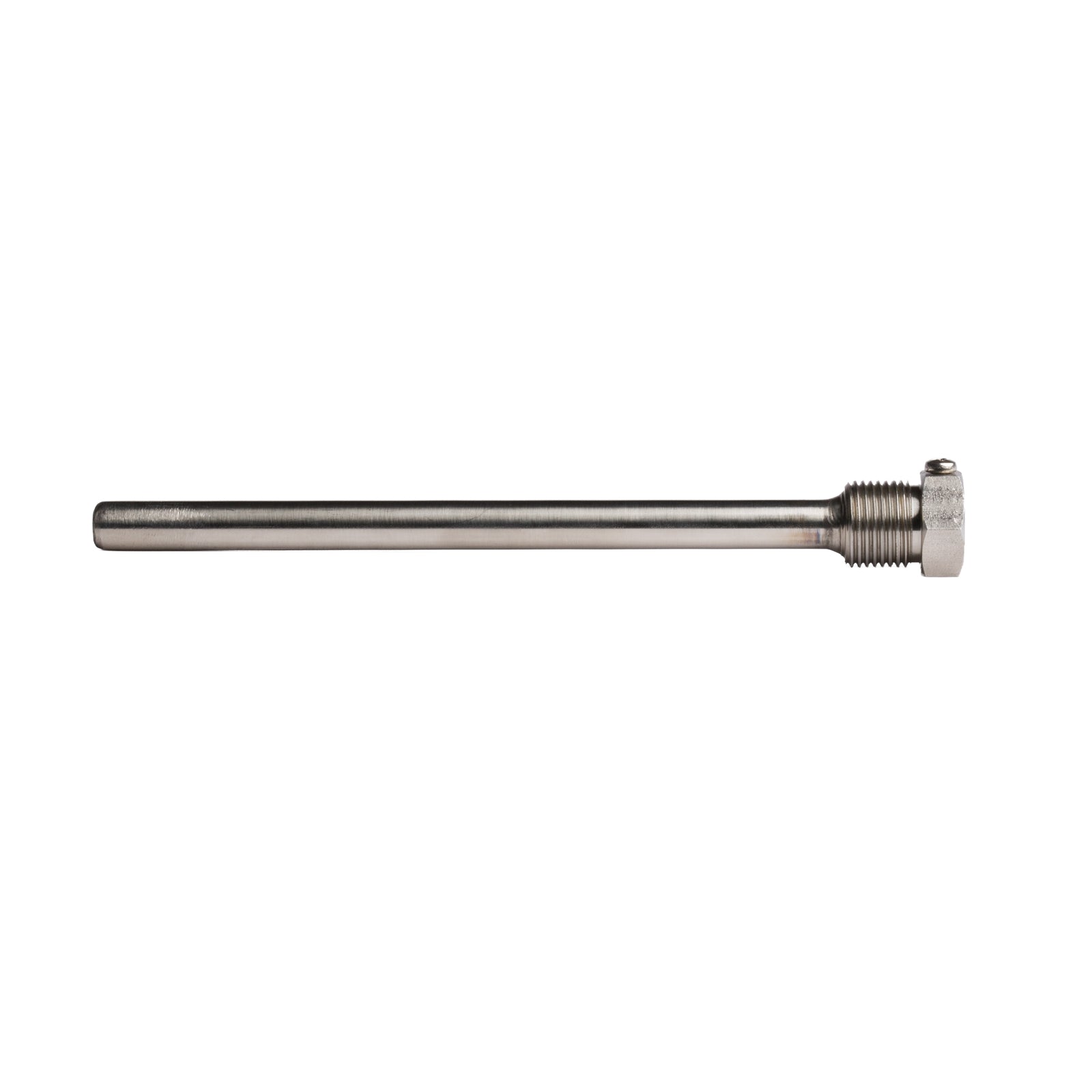 Pozzetto Termometrico Porta-sonda in Acciaio Inox (GAS 1/2" M - L 200 mm - Ø 10 mm)