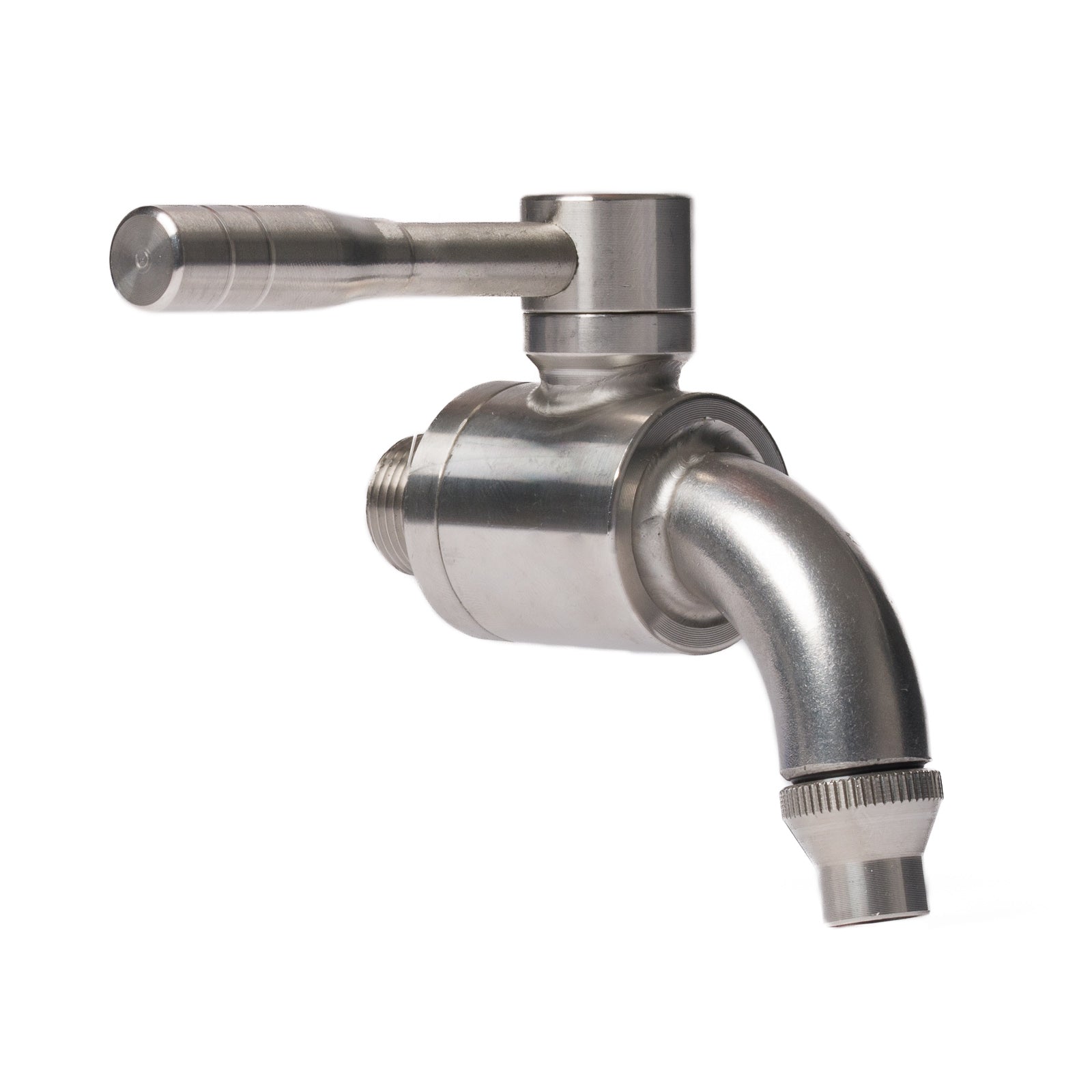 Rubinetto INOX con Leva e Collo Curvo GAS 3/8" M