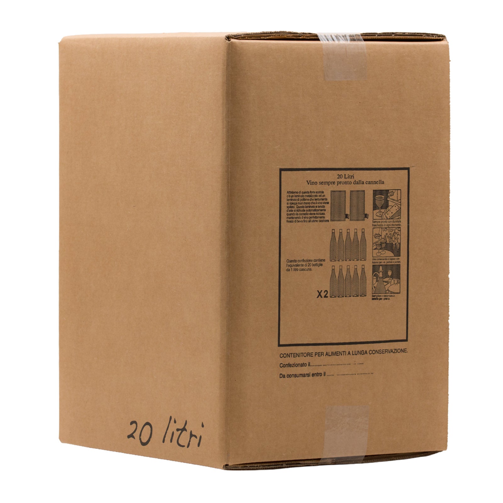 Scatola per Bag in Box 20 Litri - Avana Neutra (15pz)