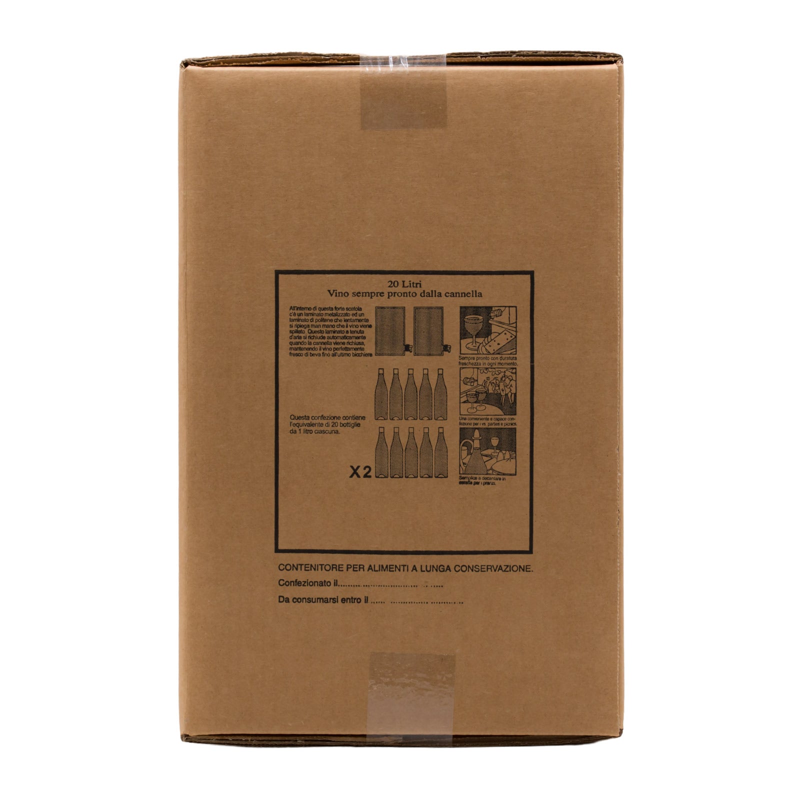 Scatola per Bag in Box 20 Litri - Avana Neutra (15pz)