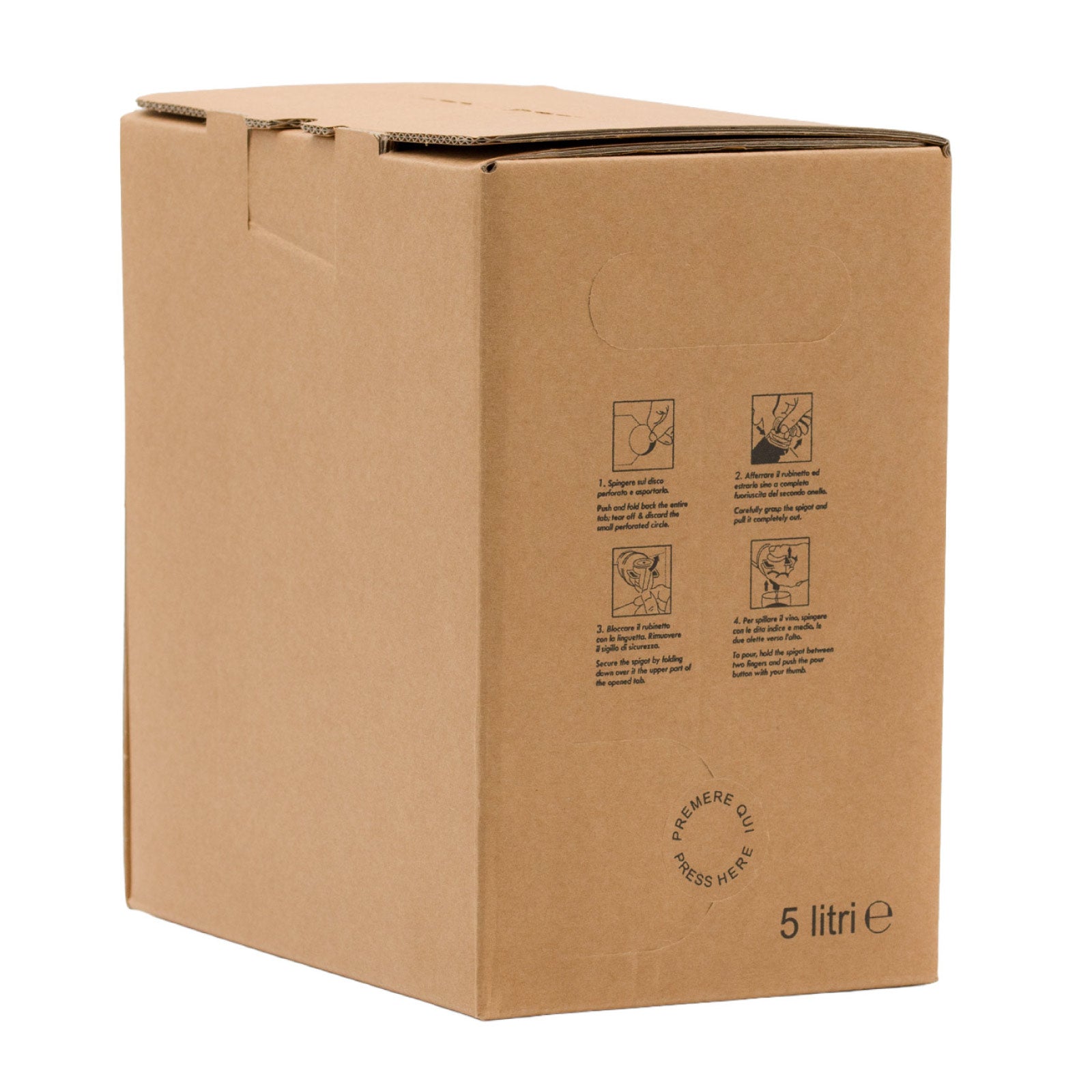 Scatola per Bag in Box 5 Litri - Avana Neutra (20pz)