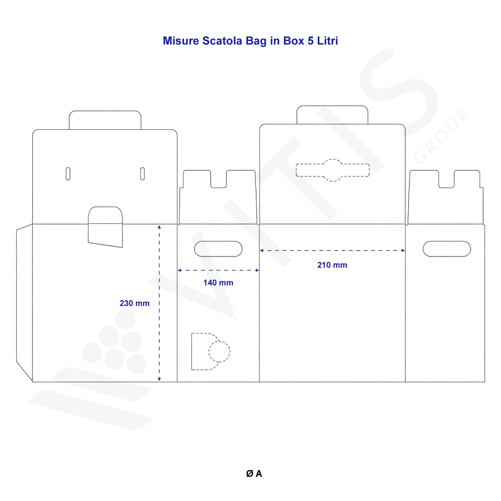 Scatola per Bag in Box 5 Litri - Avana Neutra (20pz)