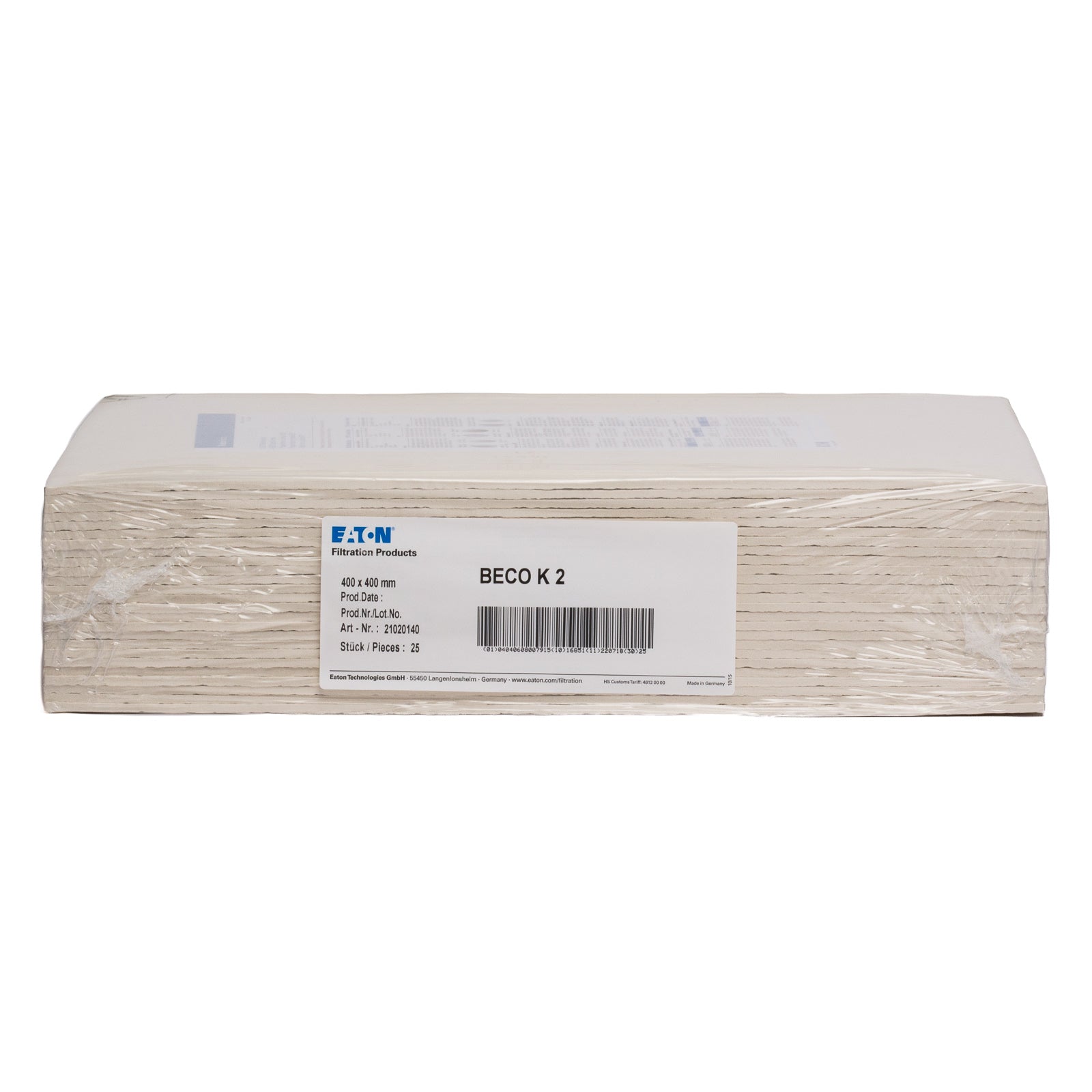 Strati Filtranti di Profondità BECO K2 (40x40 cm) (3 μm) (25pz)