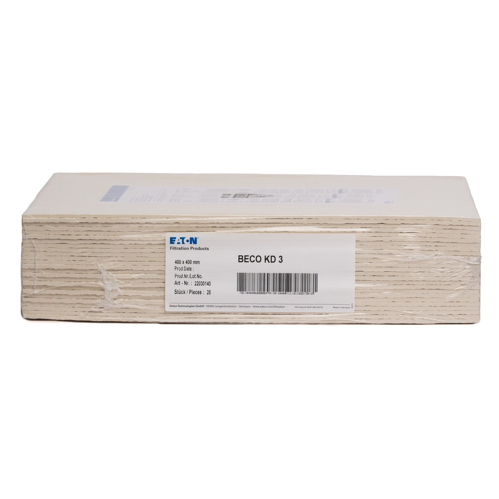 Strati Filtranti di Profondità BECO KD 3 (40x40 cm) (2,5 μm) (25pz)