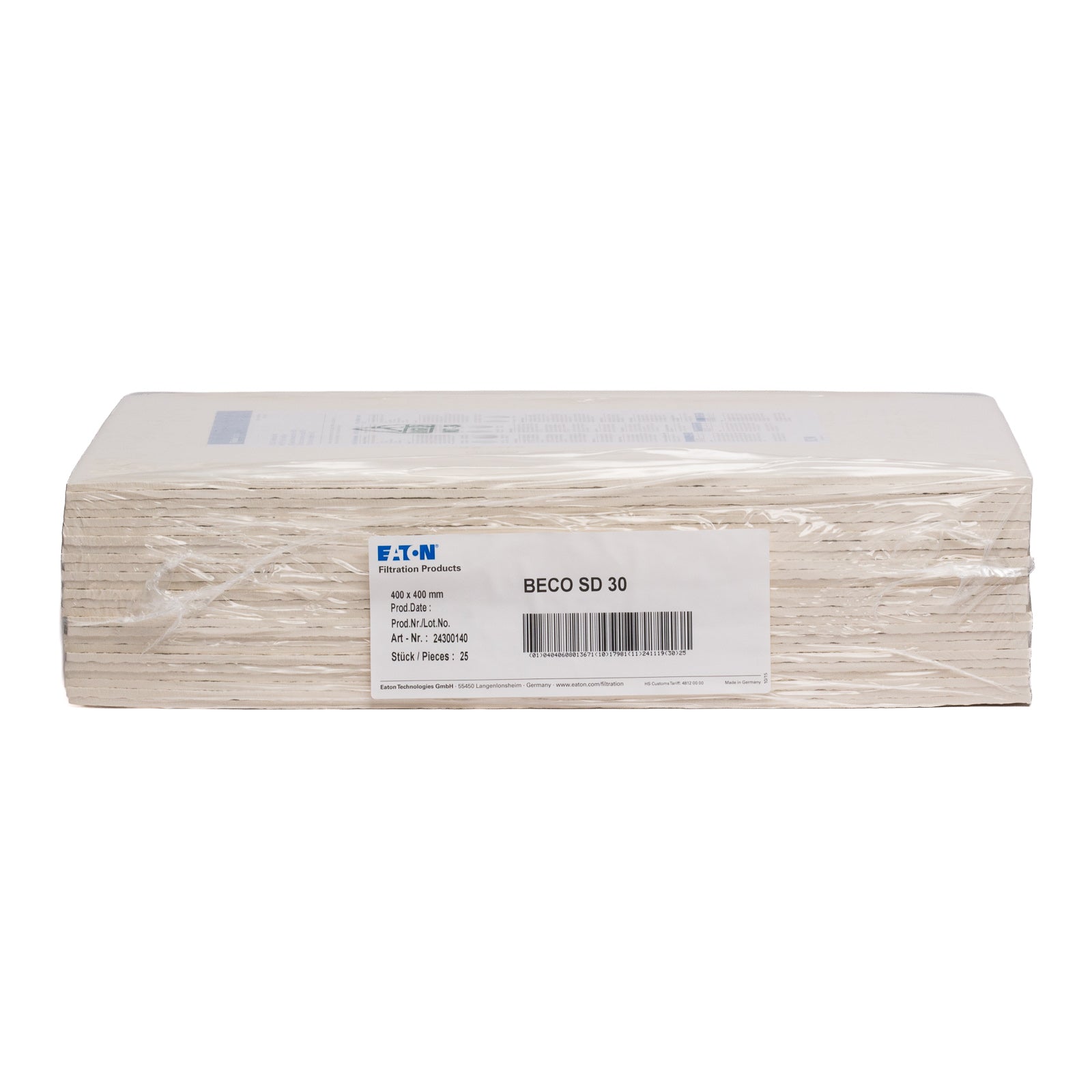 Strati Filtranti di Profondità BECO SD 30 (40x40 cm) (0,5 μm) (25pz)