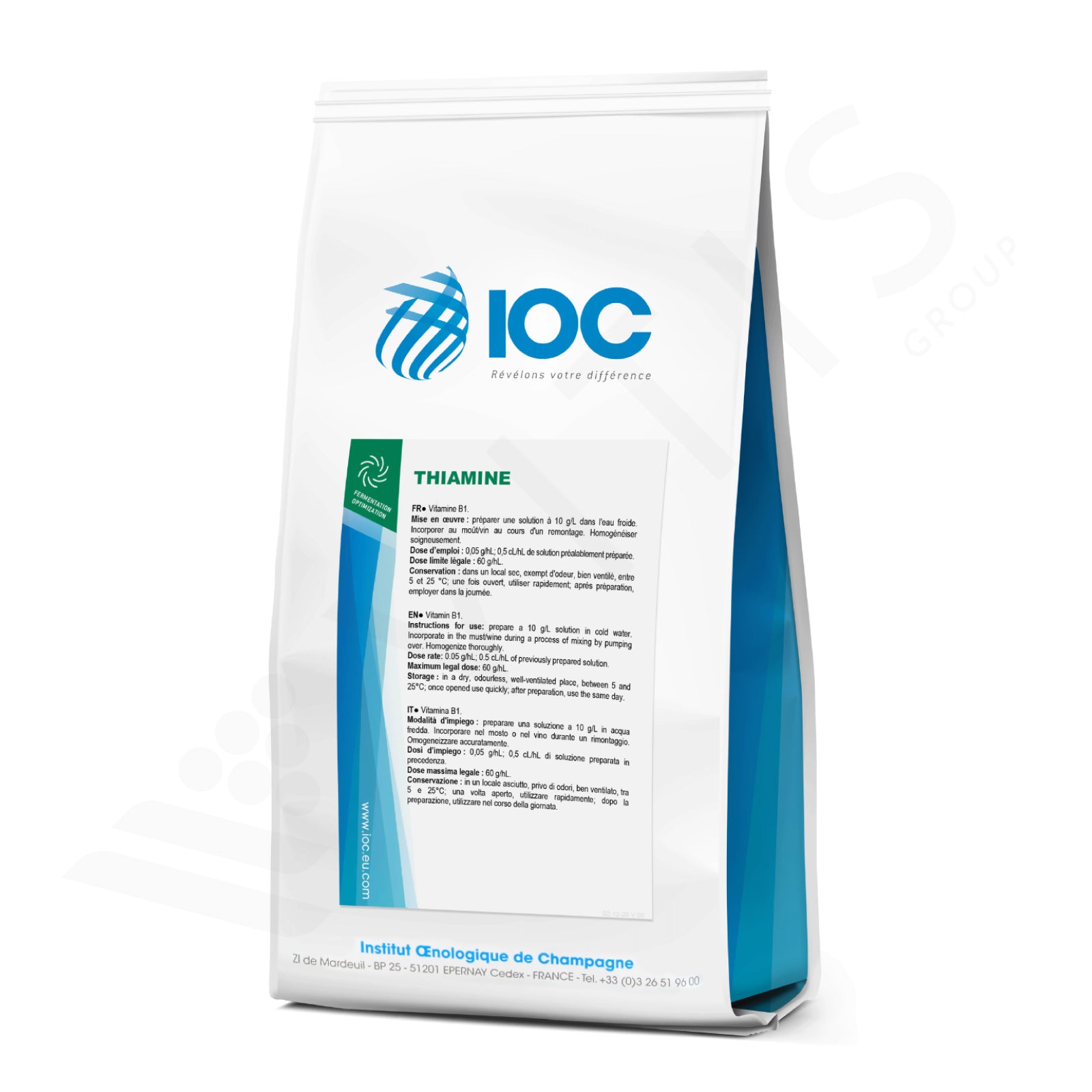 THIAMINE (1kg) - Tiamina (Vitamina B1) per Fermentazione Alcolica