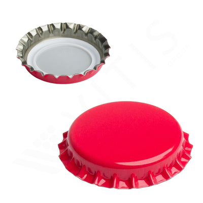 Tappo a Corona Rosso Ø 26 mm - Per Birra e Succhi (200 pz)