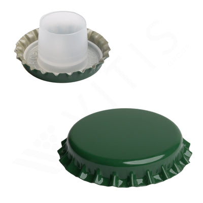 Tappo a Corona Verde Ø 29 mm con Bidule Lungo - Per Spumante Metodo Classico (200 pz)