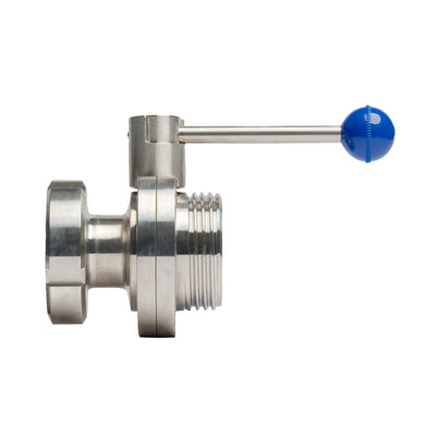 Valvola a Farfalla INOX con Leva a Trazione DIN 50 M/G x DIN 50 F