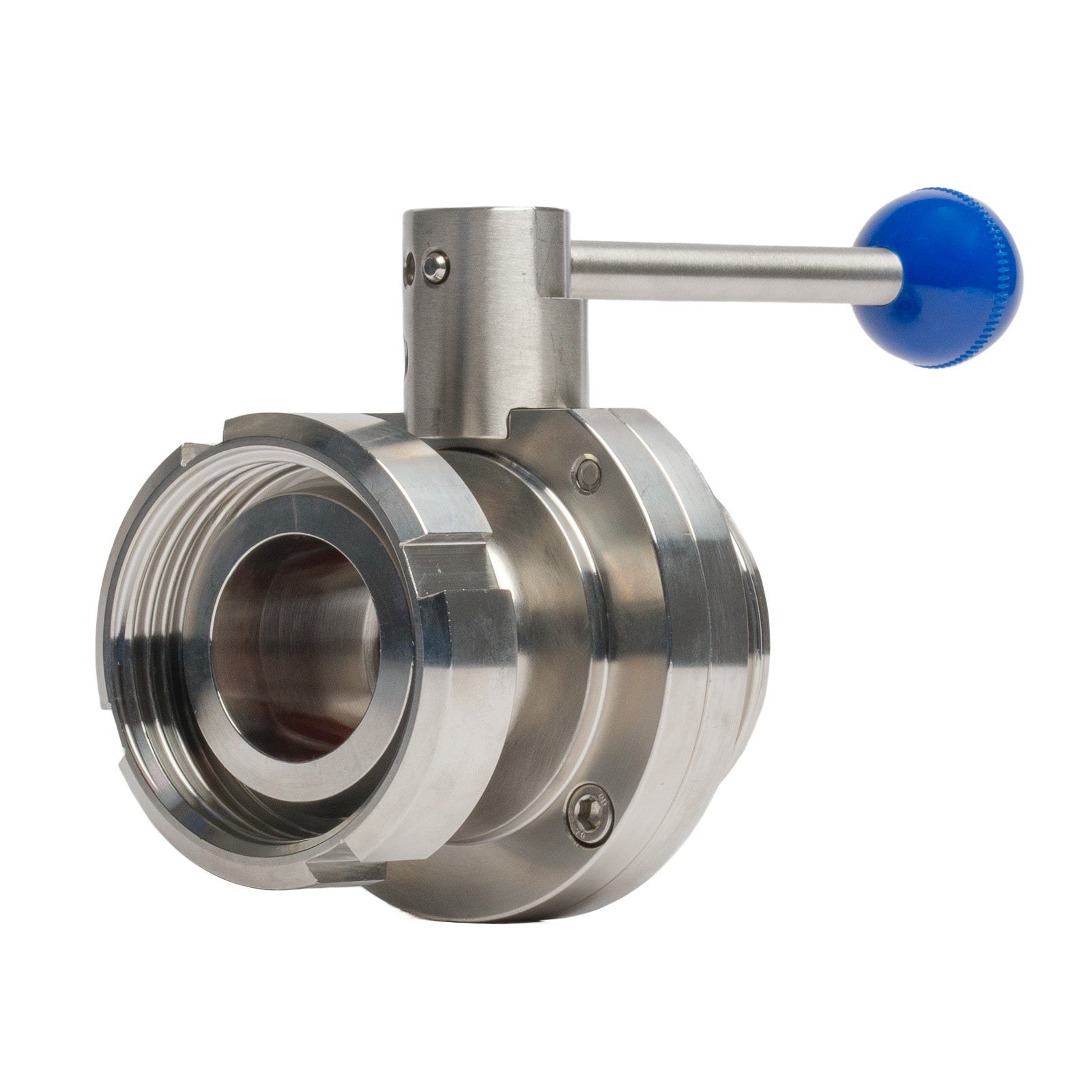 Valvola a Farfalla INOX con Leva a Trazione DIN 25 M/G x DIN 25 F