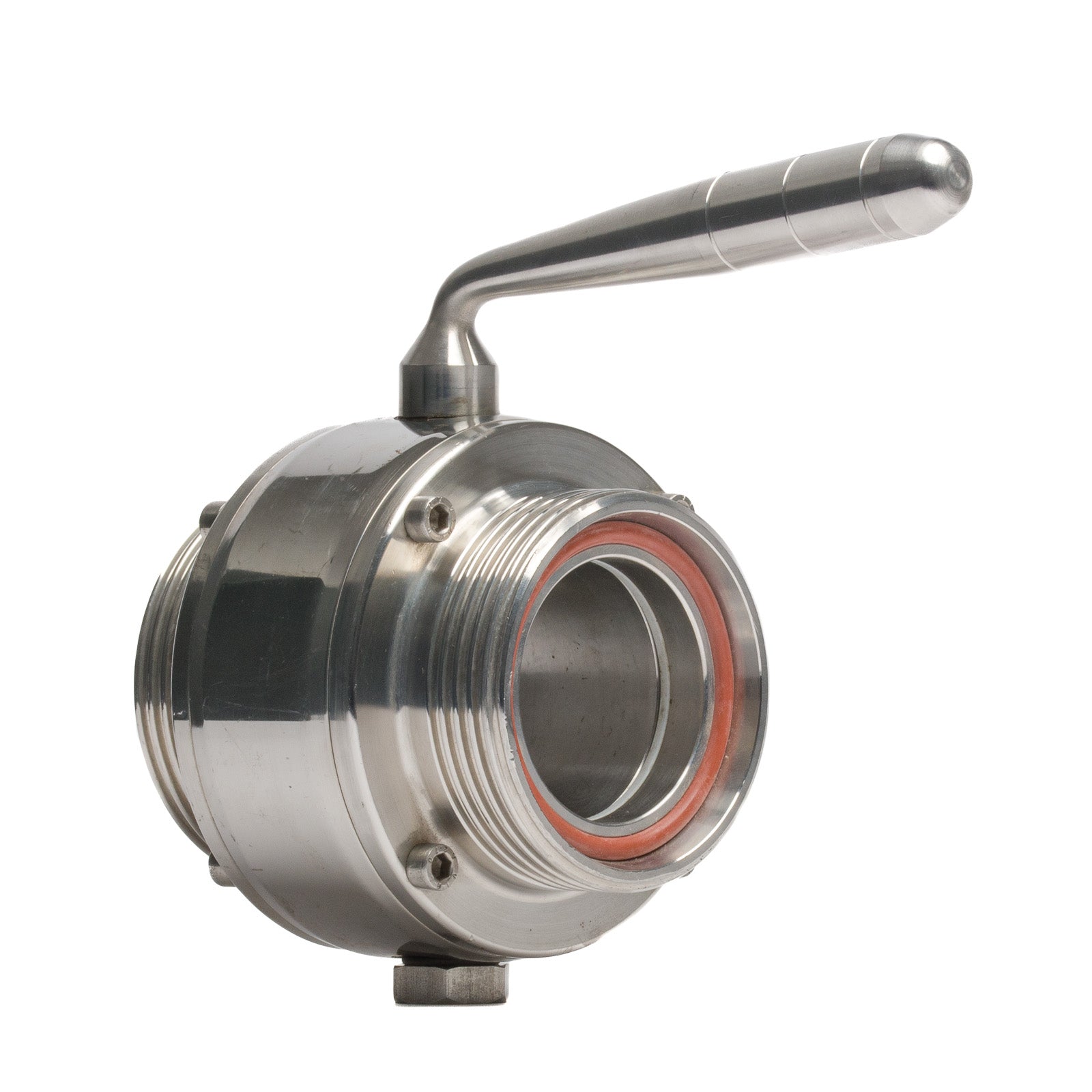 Valvola a Sfera INOX DIN 60 F x DIN 60 F con Scarico